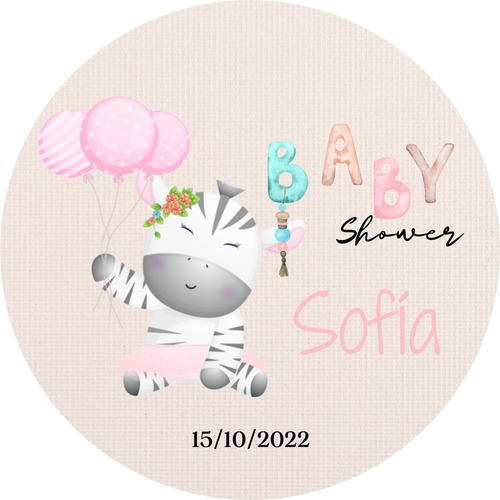 120 Sticker Etiqueta Baby Shower Personalizado