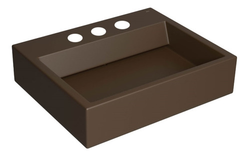 Bacha Rectangular L87 Marron Desague Oculto Deca