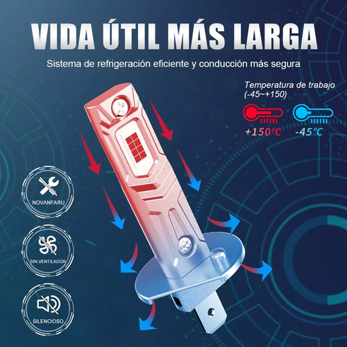 Kit De Luces Led H3 Plug & Play 1:1 Tamaño De Halógena