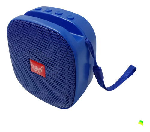Caixa De Som Portátil Quadrada Bluetooth Azul