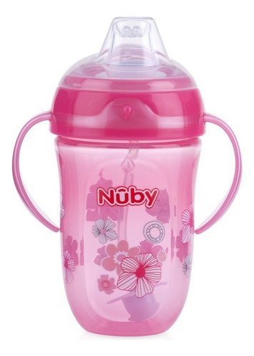 Nuby 360 - Taza Cómoda Con 2 Asas, Niña, 9 Onzas (el Color P
