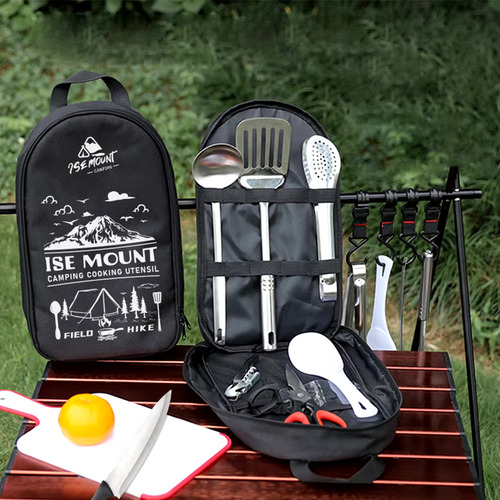 Juego Utensilios De Viaje Portátiles Acampar Picnic En Bolsa