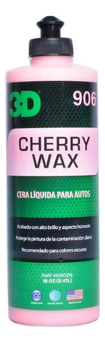 3d Detailing Cherry Wax Cera Crema Wet Look 473ml