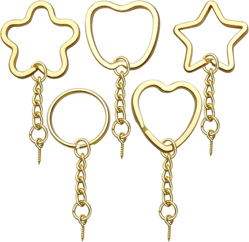 30 Pieces Metal Key Rings With Extend Key Chains And Sc...
