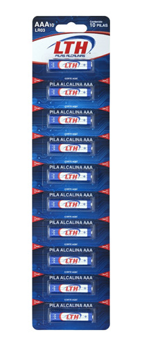 Pila Alcalina Lth Max Duración - Paquete De 10 Pilas Aaa
