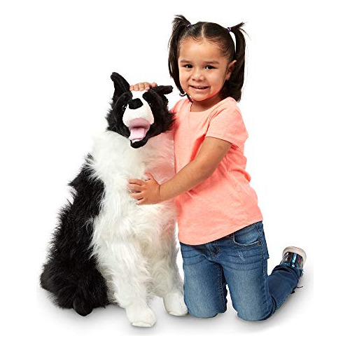 Melissa Doug Giant Border Collie Perro De Peluche Reali...