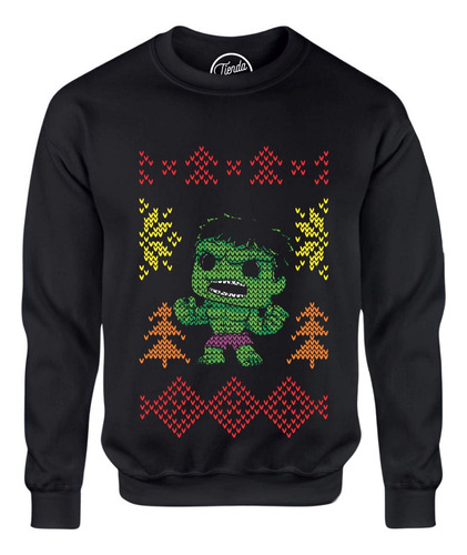 Sudadera Con Estampado Tipo Ugly Sweater Hulk