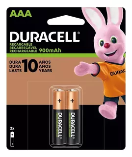 2 X Pilas Recargables AAA DURACELL 900 Mah 1.2V