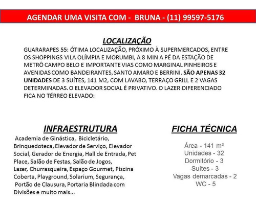 Imagem 13 de 13 de Apto 3 Suites 5 Banheiros Piscina - Brooklin