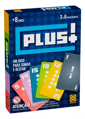 Jogo Plus Grow Somar Cartas Brinquedo Criança Adulto Números