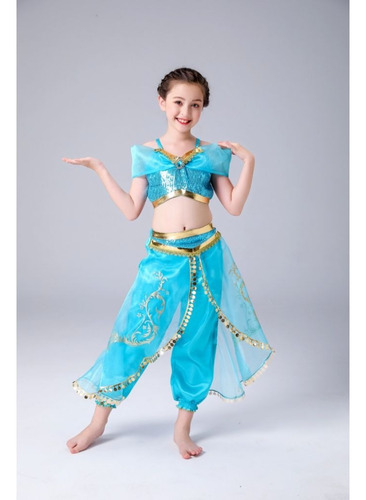 Disfraz Vestido Princesa Jazmin Para Niñas M