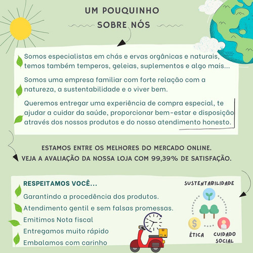 Kit 3 Capim Cidreira Chá Orgânico Campo Verde 10 Sachês