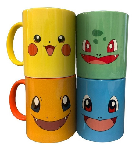 Juego De Tazas Sublimadas Pokémon