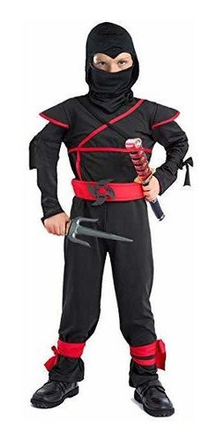Disfraz Ninja Niños Con Accesorios De Espuma Karate.