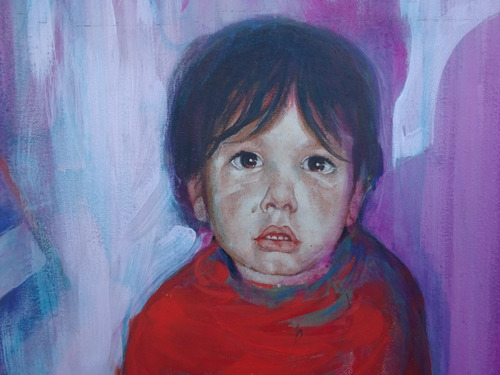 Niño Con Pelota - Original De Anibal Carreño