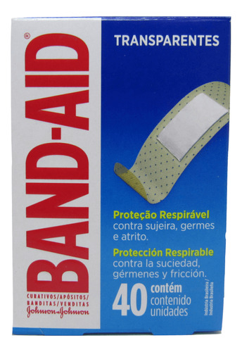 Curativo Transparente Proteção Respirável 40un Band Aid