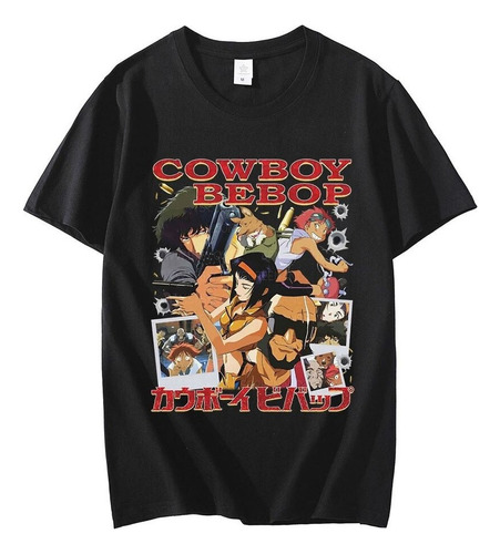 Lou Camisetas Cowboy Bebop Hombre Manga Corta Casual Anime