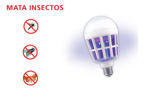 Lampara Led 9w Mata Insectos Mosquitos Moscas E27 220v