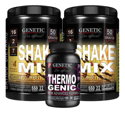 2 Ricos Batidos Adelgaza Shake Mix + Quemador Thermogenic