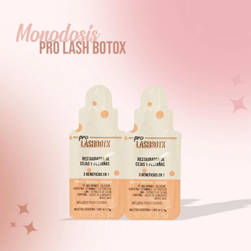 Lash Botox Monodosis X4 Pestañas Y Cejas Melania