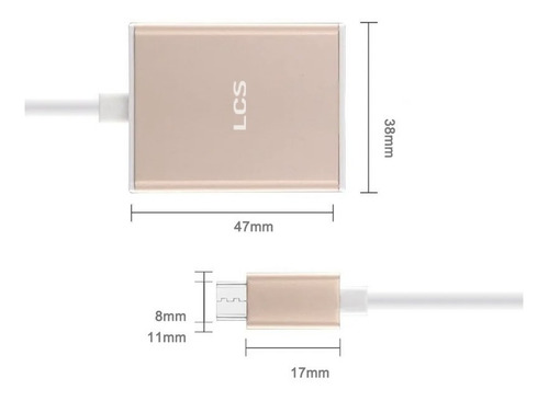 Cable Adaptador Conversor Usb-c A Hdmi Lcs Premium Full Hd