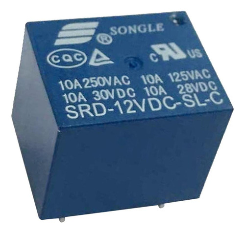 20 Piezas Mini Relay 12v Dc 10a 250v Spdt 5-pins Pcb
