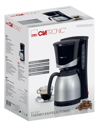 Cafetera Eléctrica Ka 3327 Negra Para 8-10 Tazas Con Jarra T