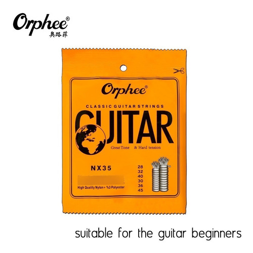 Cuerdas Orphee Guitarra Clásica Acústica Nylon Alta Tensión