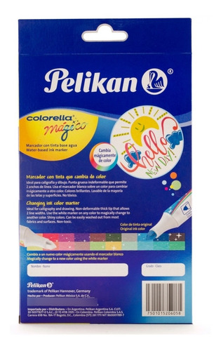 Imagen 2 de 6 de Marcadores Pelikan Colorella Mágico