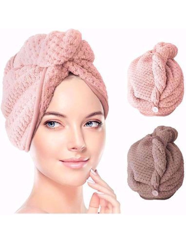 Toalla Gorro Para Secar Cabello Ducha Microfibra