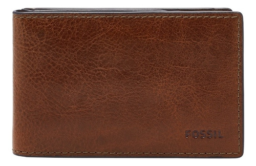 Cartera Hombre Fossil Andrew Fpw Bifold Color Marrón