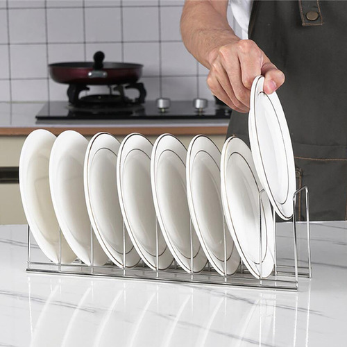 T Organizador De Platos De Mesa De Acero Inoxidable Para