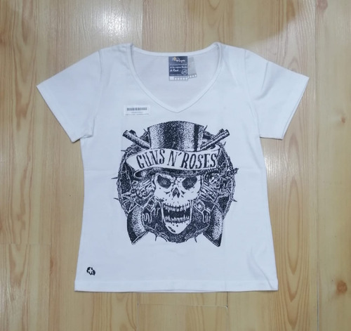 Camiseta Mujer Guns N´roses 100% Algodón Música Heavymetal 