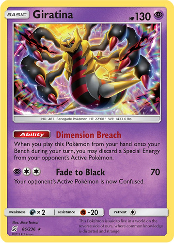 Cartas Pokemon S&m Unified Minds Giratina 86/236 Holo