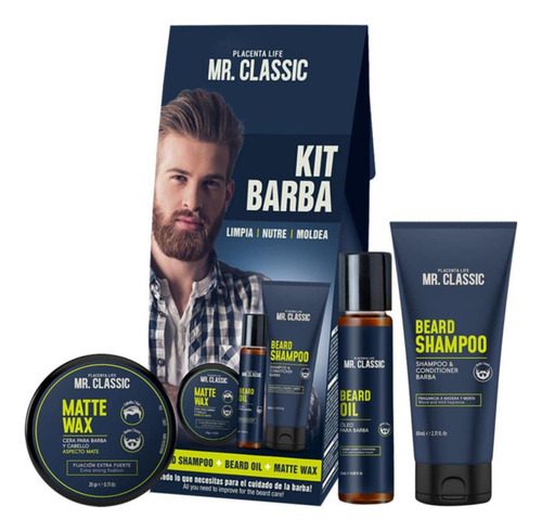  Kit De Barba Mr. Classic  Placenta Life