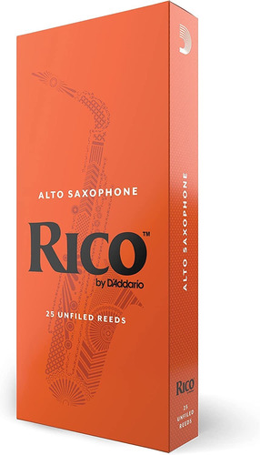 Cañas Para Saxo Tenor Rico Strength 3.5 Paquete De 25 Unid.