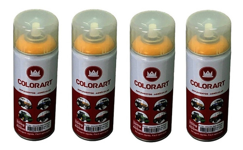 04 Tinta Spray Agrícola Amarelo New Holland Colorart 400ml