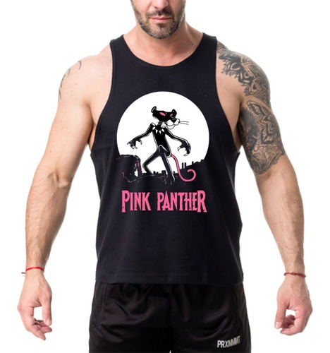 Polera Sin Mangas Diseño Musculosa Gym Verano - Pantera Rosa