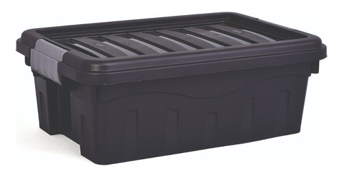 Caja 11 Lts Negra Con Trabas