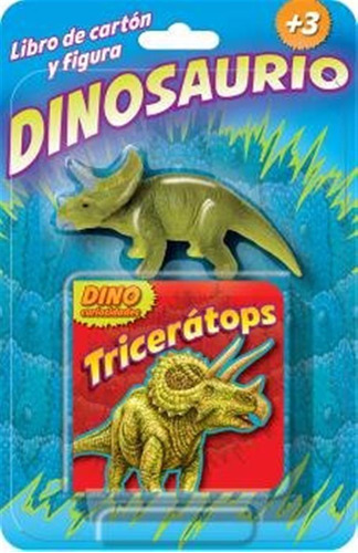 Triceratops Libro De Carton Y Figura Dinosaurio - Aa,vv
