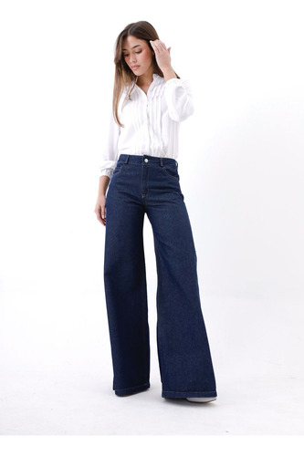 Pantalón Upminorista Jean Wide Leg Mujer Dama
