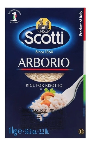 Arroz Arborio Riso Scotti 1 Kg. Origen Italia X3 Sin Tacc