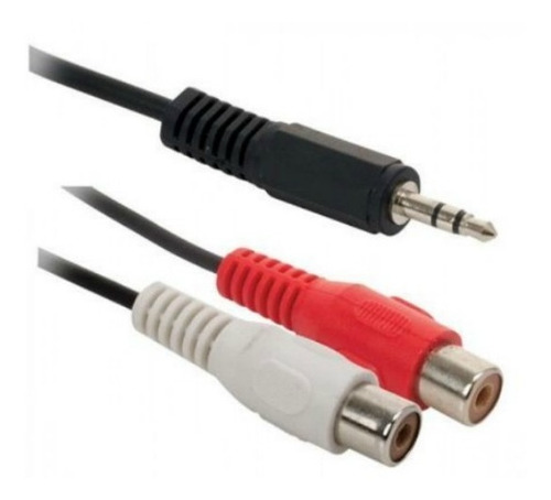Imagen 1 de 1 de Cable Y Audio 2 Rca H / Plug 3.5 15cm Radox (2 Pzas)