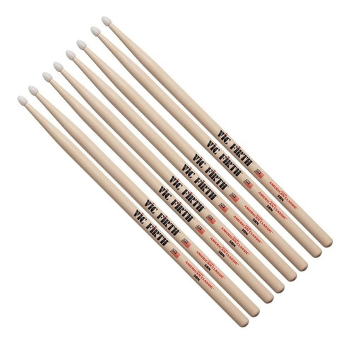 Palillos Vic Firth Punta Nylon 5b/5a/7a/2b Pack 4x3 Oferta!!