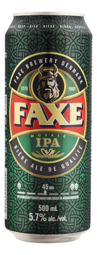 Cerveja artesanal Faxe American IPA lata 500ml