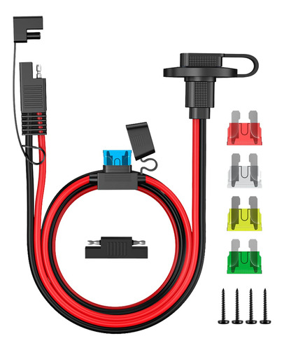 Bateria Power Puerto Pared Lateral Sae Solar 10 Awg Conector