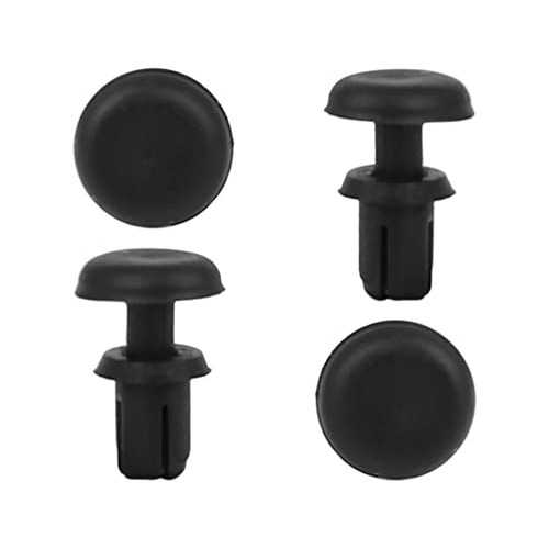 30 Remaches De Plástico Negro Uxcell De 4 Mm, Tipo Empuje, R