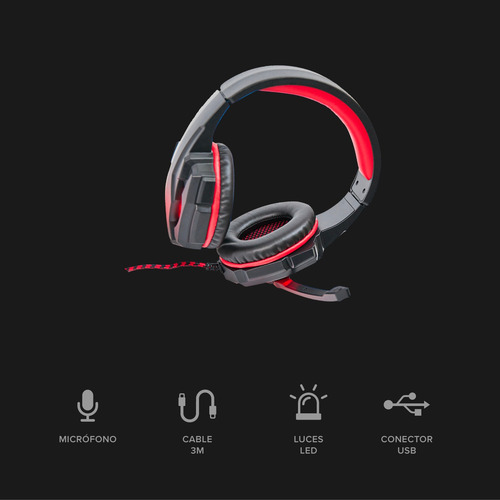 Audifono Gamer C/mic Ps4 Ps3 Pc Usb Backlight V5.1 Njoytech