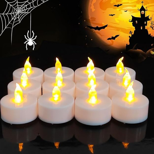 Flameless Led Tea Lights Candles Flickering Electric Fake Ca