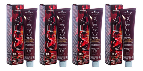 Kit X4 Schwarzkopf Igora Royal Opulescence Tintura X60gr